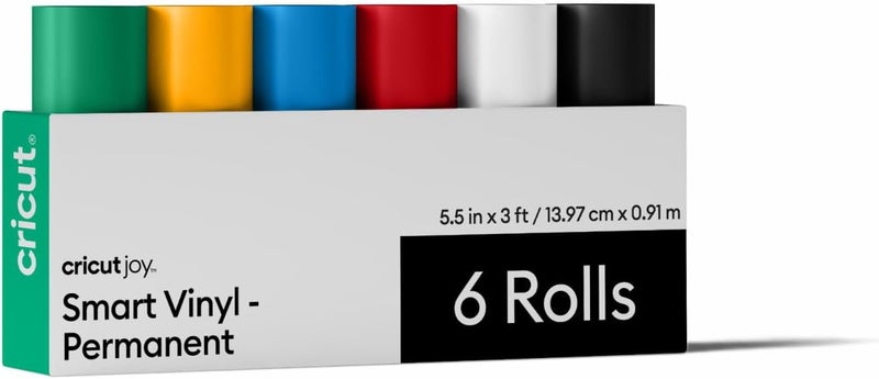 Cricut فينيل دائم ذكي لجهاز جوي، مجموعة عينة (5.5 بوصة × 3 أقدام، 6 أوراق) - Image 1